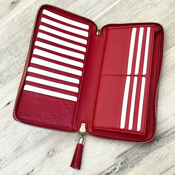 Gucci soho Red Leather Wallet - Picture 6 of 9